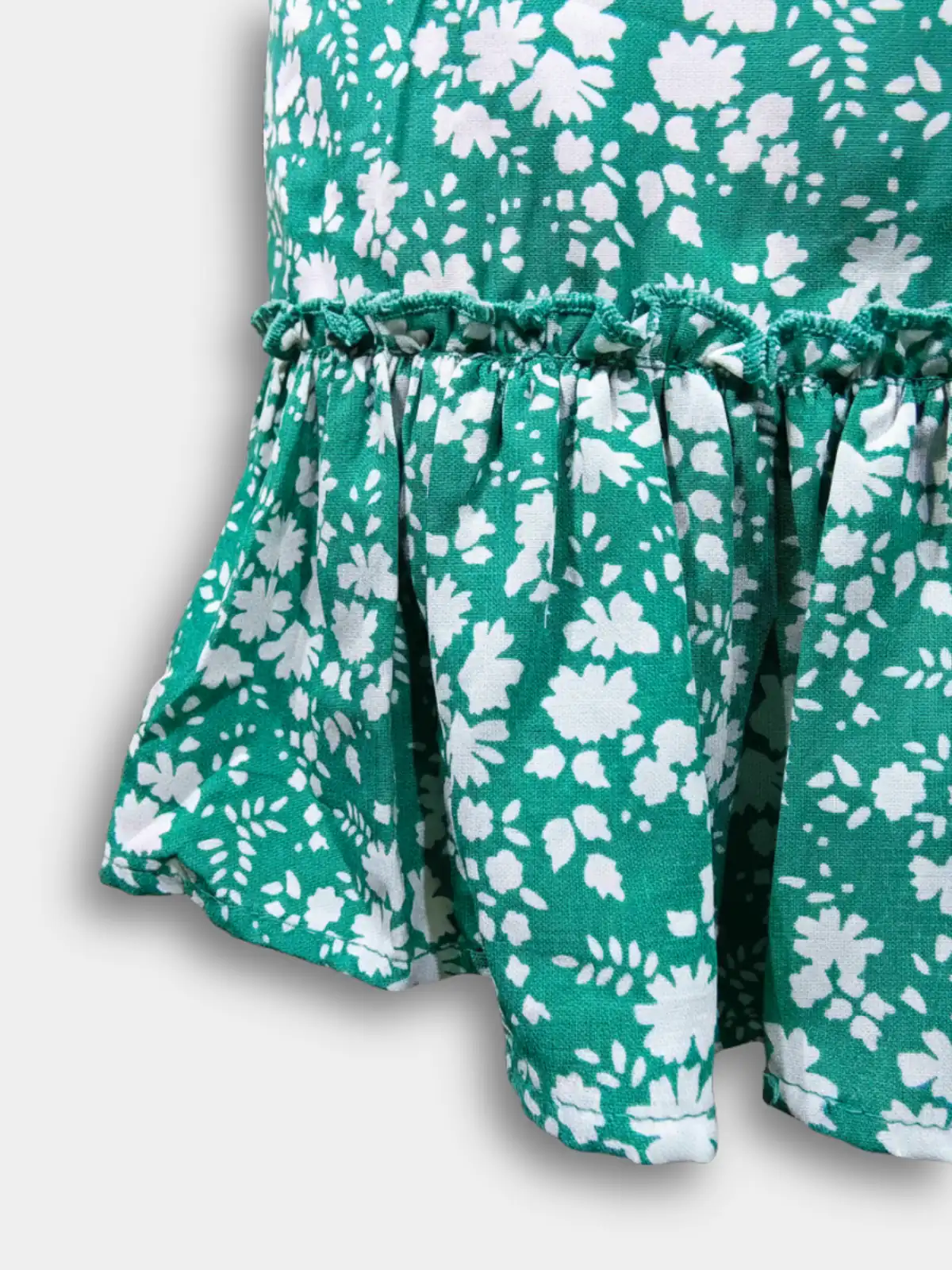 Green Floral Ruffle Skirt - N/A bottoms available at theGirlyZone Kampala